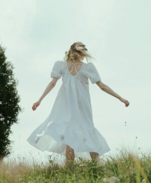 Puff sleeve dress